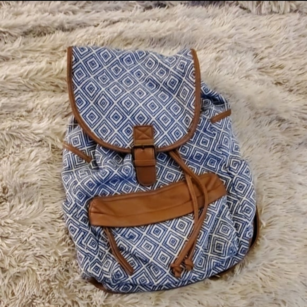 Madden Girl Blue Aztec Backpack